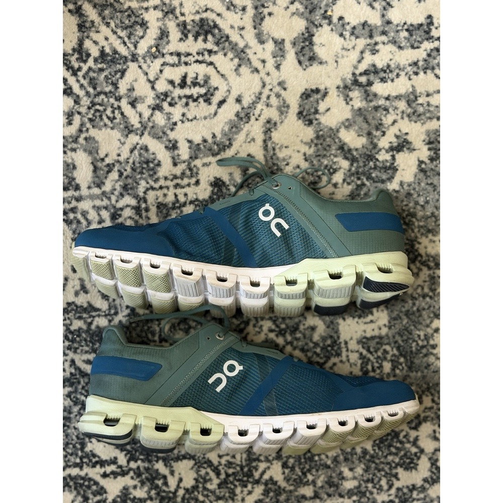 On Cloud Cloudflow Blue Grn Run Sneaker Walking Shoe Swiss Lightweight Mens 11.5 - Picture 7 of 7